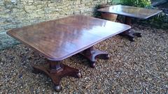 120120183 Pedestal 19th Century Mahogany Antique Dining Table 94w 11½ feet w max 52d 28½ h with caster repair _37.JPG